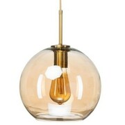 Lampa wisząca szklana bursztynowa PARIS Kula