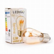 Żarówka LED E27 S14 0,5W amber girlandowa spirala
