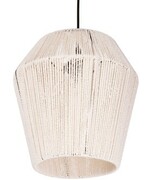 Lampa wisząca strunowa pleciona BOHO biała
