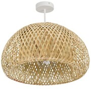 Lampa sufitowa bambusowa półplafon DMT57 biały