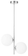 Lampa wisząca silver Milano Twin mleczne kule
