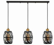 Lampa wisząca na listwie witrażowa czarna metalowa WSP10A4