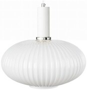 Lampa wisząca szklana MODERNA duża mleczna biała zawieś