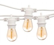 Girlanda świetlna ogrodowa 40m 80 żarówek 0,5w amber LED biała