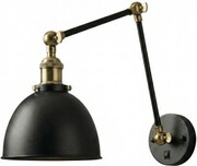 Kinkiet metalowy regulowany czarny antic brass Rustic z włącznikiem