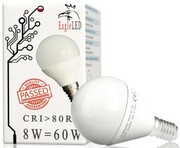 Żarówka LED kulka E14 8W=60W Ciepła