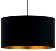 Lampa wisząca z abażurem ażurowa ORO Deluxe czarna 35cm ZLA7229