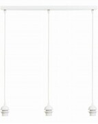 Lampa potrójna listwa biała wisząca gwint E27