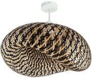 Lampa sufitowa bambusowa dwukolorowa biała NUSA 50cm
