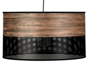 Lampa wisząca z abażurem ażurowa ORO fornirowana 40cm ZLA7217