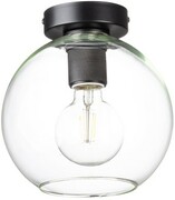 Plafon czarny szklana przezroczysta kula MADRID