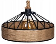 Lampa wisząca jutowa konopny sznur retro mała boho 30cm