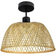 Lampa sufitowa bambusowa półplafon PHU07 czarny