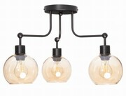 Lampa sufitowa żyrandol 3 klosze Venus bursztynowe