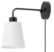 Kinkiet ścienny retro stożek biały z kablem