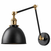 Kinkiet metalowy regulowany czarny antic brass Rustic