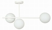Lampa Milano biała potrójna mleczne kule dwuobwodowa