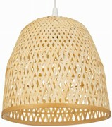 Lampa wisząca BOHO bambusowa biała PHU02