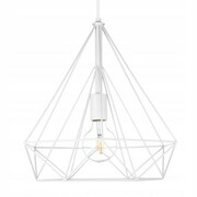 Lampa wisząca druciana LOFT Biały GEO PUSTY