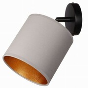 Kinkiet metalowy regulowany szary abażur Oro