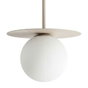 Lampa wisząca beżowa kaszmirowa Milano Aura mleczna kula