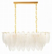 Lampa kryształowa podłużna duża żyrandol Bergamo WSC028