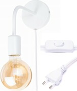 Kinkiet biały loft z włącznikiem na kablu WST052