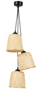 Lampa wisząca czarna TRIO bambus TH1C