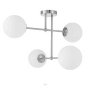 Lampa sufitowa silver Milano Tower 4 klosze mleczne kule