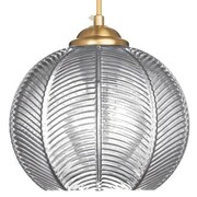 Lampa wisząca sufitowa szklana JOY klosz szary grey