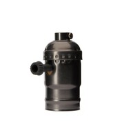 Oprawka dekoracyjna EKO E27 do lamp retro Czarna ON/OFF