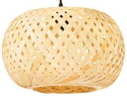 Lampa wisząca czarna BOHO bambusowa 35cm BMB02