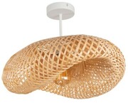 Lampa sufitowa bambusowa duża biała NUSA 80cm