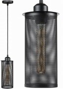 Lampa wisząca metalowa siatka tuba