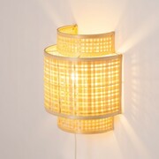 Kinkiet bambusowy BOHO TH5B biały