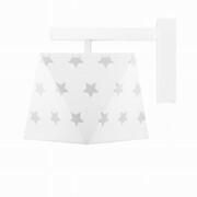 Kinkiet ścienny z abażurem szare gwiazdki