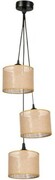 Lampa wisząca czarna TRIO juta kaszmir