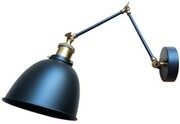 Kinkiet metalowy regulowany czarny antic brass Rustic