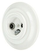 Gniazdo ceramiczne TV/SAT Z RAMKĄ K1-TV SATA WHITE