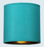 Abażur mały walec Oro turkusowy złoty środek 15 cm gwint E27