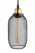 Lampa wisząca sufitowa siatka metalowa podłużna