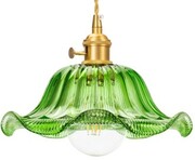 Lampa wisząca sufitowa szklana FLOWER zielona