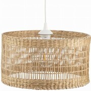 Lampa wisząca BOHO Africa z trawy morskiej walec 40cm TH2A biała