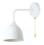 Kinkiet ścienny retro Rustic owal biały z łańcuszkiem