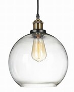 Lampa wisząca duża szklana kula przezroczysta