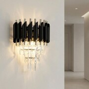 Kinkiet ścienny kryształowy silver luksusowy Luxury ZLA7229