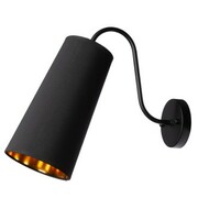 Kinkiet metalowy czarny na łuku LONG