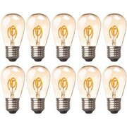 Pakiet 10sztuk żarówka LED E27 S14 0,5W amber girlandowa spirala