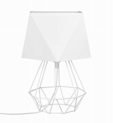Lampka nocna Diament LOFT WHITE abażur biały