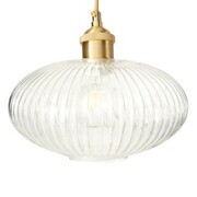 Lampa wisząca szklana Torino duża złota przezroczysta